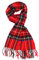 Achillea Herren Achi-Kaschmir Kaschmirschal, Rotes Tartan-Muster, 12 W x 72 L