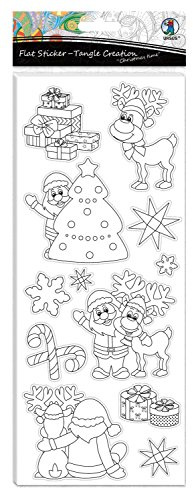 Ursus 59710004 - Flat Sticker, Tangle Creation Weihnachten, 4 Blatt, sortiert in verschiedenen Motiven