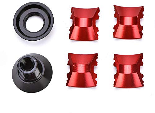 Bike Headset,vorbau kralle,Ahead Steuersatz Fahrrad Headset Stecker 28,6,Aluminiumlegierung Fahrrad Steuersatz Expander Kompressor Stecker Erweiterungsstecker für 28,6mm Carbon Gabel Teile(Rot)