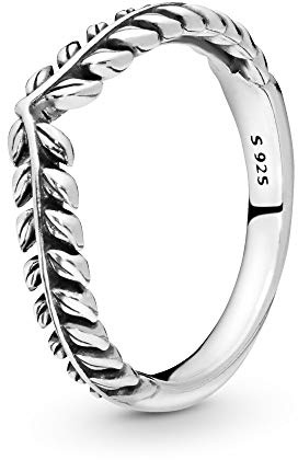Pandora Garden Wishbone-Ring mit Weizenähren, Silber