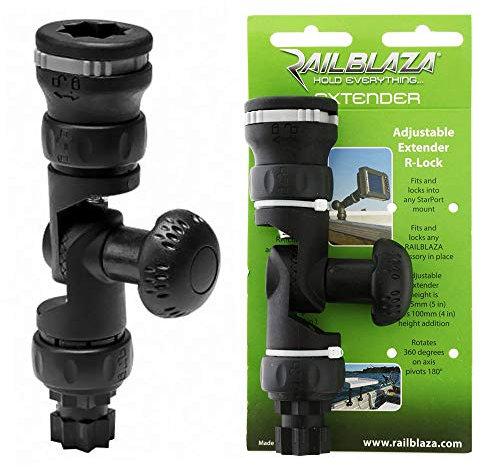 RAILBLAZA Unisex-Adult ND-185 Adjustable Extender R-Lock, Negro, Standard