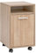 FineBuy Rollcontainer SV51848 Holz 33x60x38cm Schubladenschrank Büro Container, Schreibtischcontainer mit Tür & Ablage, Bürocontainer Beistellcontainer mit Rollen, Kleiner Schubladencontainer