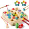 Symiu Spielzeug ab 3 Jahre Montessori Motorikspielzeug Angelspiel Kinderspielzeug Lernspielzeug Reisespiele Kinder Geschenk Mädchen Junge 3 4 5 6 7 Jahre Geschenk