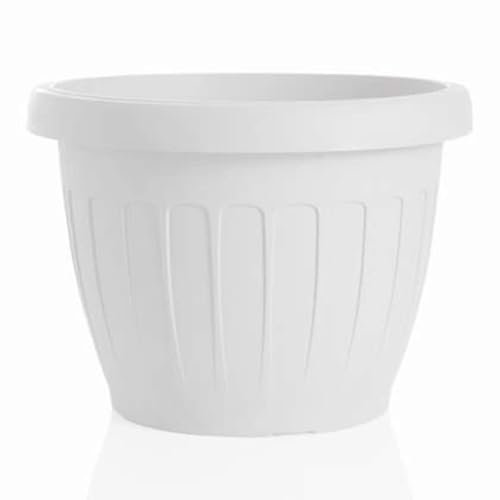 Bama Vaso, Fiori di Terra, in Resina, Bianco, Ø 35 cm