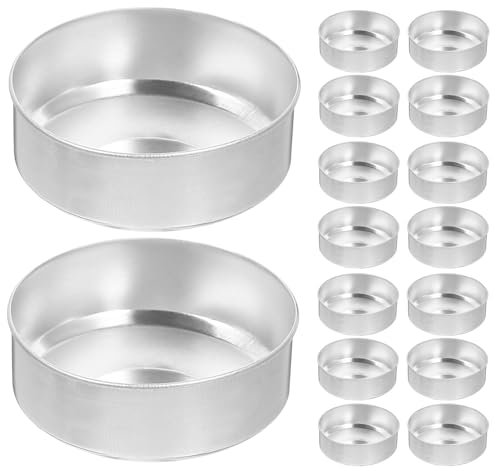 SUPVOX 200pcs Aluminium métal Bougies Chauffe-Plat Vide Cas Cas de Cire de Cire de Bougie Moule de Bougie pour la Fabrication de Bougies de Bricolage