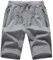 JustSun Kurze Hosen Herren Shorts Sommer Kurze Jogginghose Baumwolle Sweat Sport Fitness Shorts mit Reißverschluss Grau M