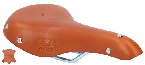 Gusti Sattel Leder - Louison B. Fahrradsattel Ledersattel Cityrad Vintage Retro Sattel Damen Herren Braun