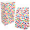 AUERVO 30pc Rainbow Dots Party Bags - Kraft Treat Gift Bags With 32pc Thank You Stickers