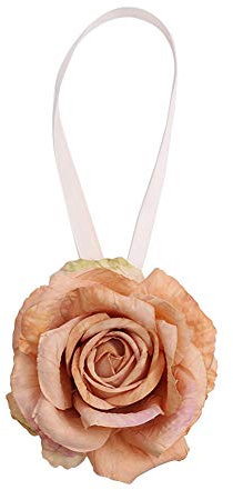 CUSROS 1 Paar magnetische Vorhang-Raffhalter mit Blumenmotiv, Vorhanghaken, Vorhanghalter, Schnallen, Vorhangschnalle, Raffhalter, Vorhanghalter, Heimdekoration, Orange, Einheitsgröße