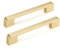 LONTAN 5 Pack Gold Kitchen Cabinet Handles - 160mm Square Drawer Pulls for Bathroom, Cupboard, Furniture - Zinc Alloy