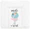 Schnucky Wickelauflage - weiche Baby Wickelunterlage, Wickeltischauflage, wasserdicht und abwaschbar, für Wickeltisch/Wickelkommode geeignet. [75 x 72 cm, Flamingo]