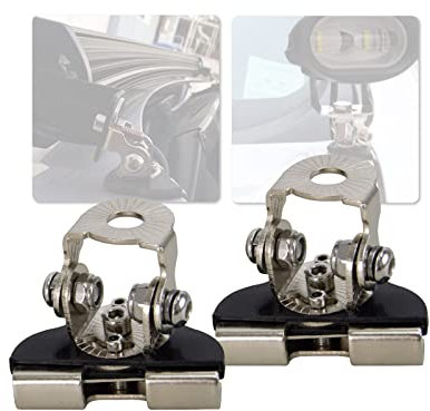 PICAA Montagehalterungen für LED-Arbeitslichtleiste, 2 Stück, universell verstellbare Haubenhalterung, Piller-Montagehalterung für Klemmstangenhülsen, Edelstahl, Offroad