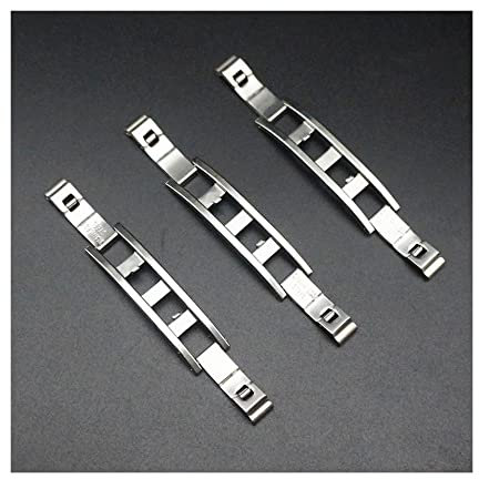 LCJQ Armband 1 Stück Edelstahl-Faltschließe, 3 mm, 4 mm, 4,5 mm, 5 mm, 6 mm, Uhrenschnalle, Uhrenteil Uhrenarmbänder tauschen
