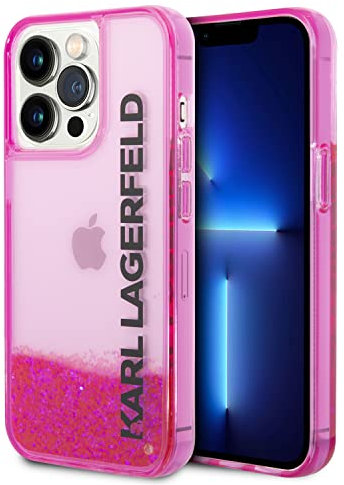 Karl Lagerfeld KLHCP14XLCKVF Hülle für iPhone 14 Pro Max 6,7 rosa/pink hardcase Liquid Glitter Elong