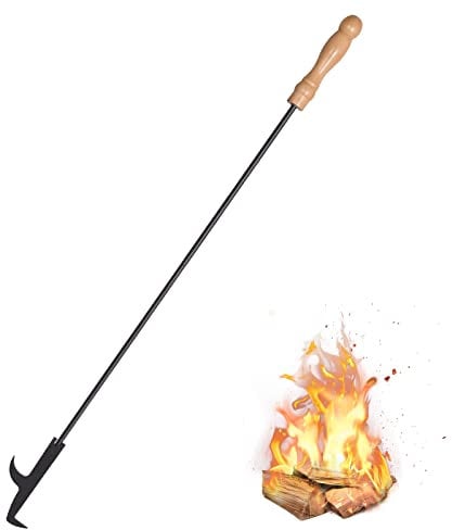 Uten Feuerstelle Poker 83,1 cm lang, abnehmbares Design, Feuerschürhaken, Kaminzubehör, massiver Stahl, strapazierfähig, Outdoor-Camping-Zubehör, für Kamine, Holzöfen, Feuerstellen, Lagerfeuer