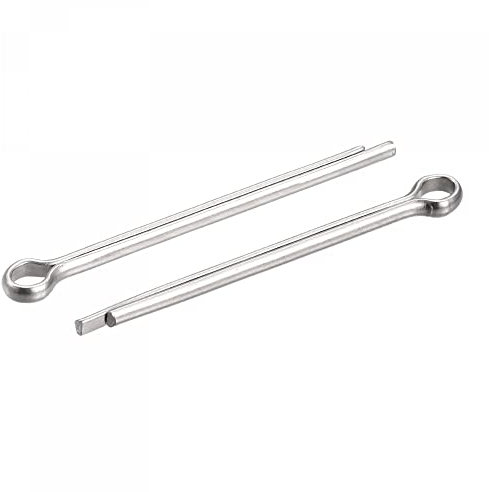 sourcing map 30Stk. Geteilter Splint 2,5x50mm 304 Edelstahl Klippverschluss für Kfz silberton