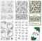 craspire 4 STÜCKE Weihnachten Silikon Klare Stempel AZ Initialen Schneeflocke Geschenk Weihnachten Holly Muster Klare Stempel Für Kartenherstellung Dekoration DIY Scrapbooking Prägung Album Dekor
