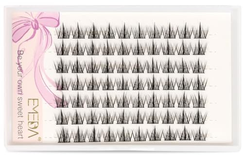 EMEDA Cluster Lashes 70 Pcs DIY False Eyelashes C Curl Individual Lashes 13mm Manga Lashes DIY Eyelash Extensions Thin Band Natural Cluster Lash Kit (13mm)