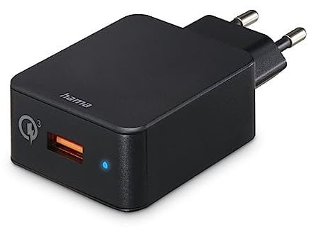 Hama Schnellladegerät Qualcomm® Quick Charge™ 19,5W (USB-A-Ladestecker Schnellladen, Handy-Schnell-Ladegerät für Samsung Galaxy, iPhone, Xiaomi u.v.m., Universal-Schnell-Lade-Adapter Netzteil) schwarz