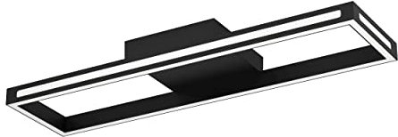 EGLO connect.z Smart Home LED Deckenleuchte Salivilanas-Z, ZigBee, App und Sprachsteuerung Alexa, Lichtfarbe einstellbar (warmweiß-kaltweiß), dimmbar, Metall Deckenlampe schwarz