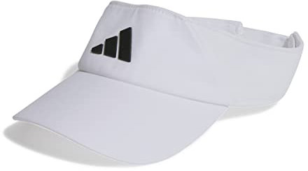 adidas Unisex AEROREADY Visor, White/Black, M