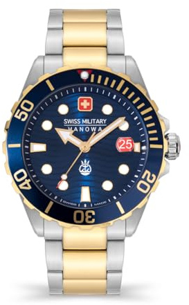 Swiss Military Hanowa SMWGH2200360 Offshore Diver II Herrenuhr mit Edelstahlband 20 ATM