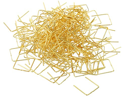 PATIKIL Lampadario Connettore Perni 230pz 14mm/0.6 Lunghezza Lampadario Lampada Gancio Perno per Fissaggio Cristalli Prismi Perline Sfera Parti Dorato