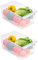 Acan Tradineur - Pack de 2 Cajones organizadores para frigorífico Nº 14 - Fabricado en Polipropileno - Recipiente de Polipropileno Transparente - 15 x 23 x 37 cm