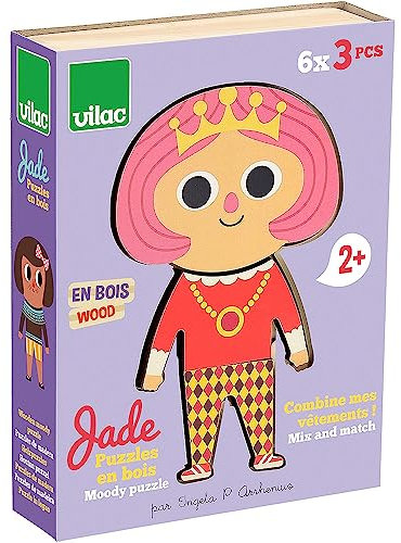 Vilac 7626 Jade Puzzle, blasslila