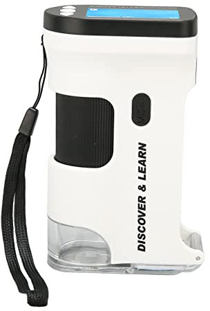 Tragbares Taschenmikroskop 800X mit 2-Zoll-LCD-Farbbildschirm, Tragbares Multifunktionsmikroskop für Pflanzensteinmünzen, 2000-mAh-Akku, Unterstützt Maximal 64-G-Speicherkarte