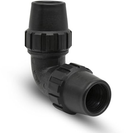 DOJA Barcelona | Raccordo a Gomito Doccia | Femmina | 20 mm | Gomito per Irrigazione in polietilene (PE) | Raccordo a Gomito per Tubo | Gomito Irrigazione Impianti idraulici Residenziali