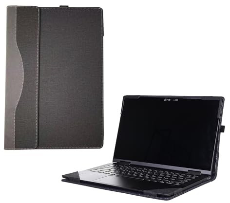 XJchen Laptop Sleeve Compatible with Dell Latitude 14 5400 5420 5430 5440 7400 7430 2 in 1 Vostro 5410 Inspiron 14 5410 5415 5418 Proptective Skin Case Detachable with Pen Holder (Dark Grey)
