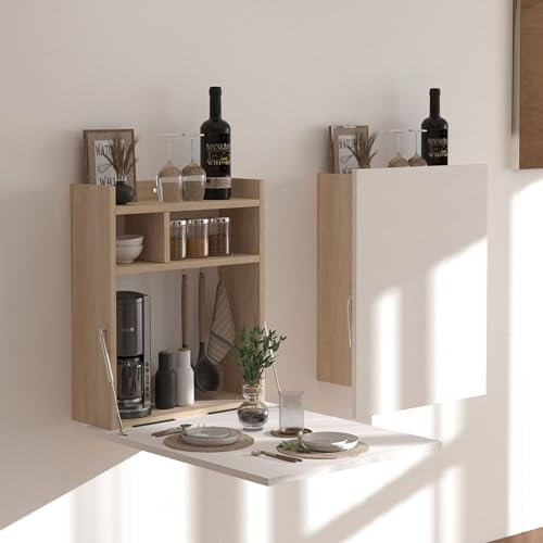 Wandtisch Klappbar Schwimmender Klapptisch Küchentisch Buffettisch Platzsparender Wandmontage Klapptisch Esstisch Klappbar Für Kindermöbel Computertisch,Schreibtisch,Küchentisch ( Color : 2color 1pcs