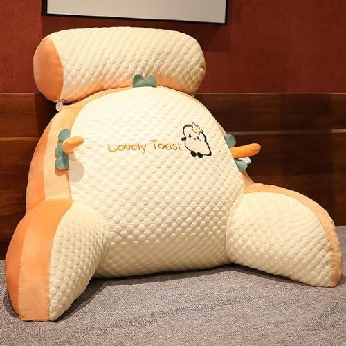 Clgorm Mivoza Rückenkissen, Chill Wave Kissen, Chillwave Eisbohnenförmiges Dreieckskissen, Backrest Pillow, Bequemes Kissen Mit Abnehmbarer (orange, 60×45×20 cm)