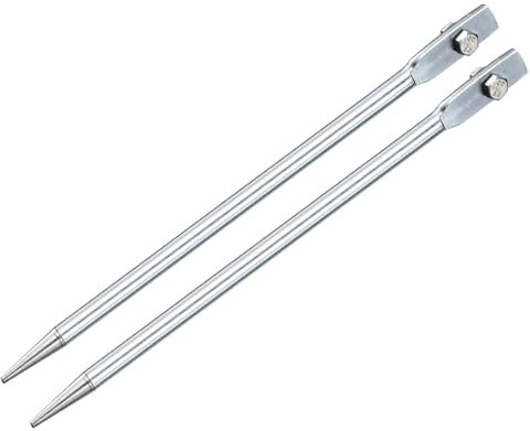 QUARKZMAN 2pz Punta di Messa a Terra Zincato a Freddo Asta di Terra 1,6 Piedi Paletto Messa a Terra Dritto a Foro Singolo per Antenna Satellitare