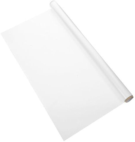 EXCEART 1 Jeu Stickers Muraux Tableau Blanc Papier Effaçable à Sec Panneau Daffichage Adhésif Rouleau De Tableau Blanc Plastique Bureau Affiche Blanche Amovible