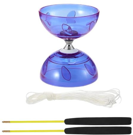 Will Like Diabolo avec roulements à Billes, kit de jonglage Diabolo avec bâtons de Diabolo, Exercice de Loisirs Diabolo, idéal pour Les Sports de Plein air. (Violet)