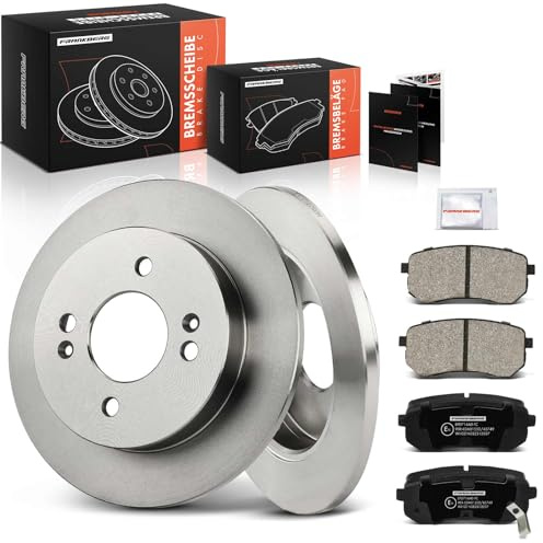 Frankberg 2x Bremsscheiben + 4x Bremsbeläge Hinten 5830207A10, 5830207A00 | Kompatibel mit Picanto TA, i10 PA, Picanto SA