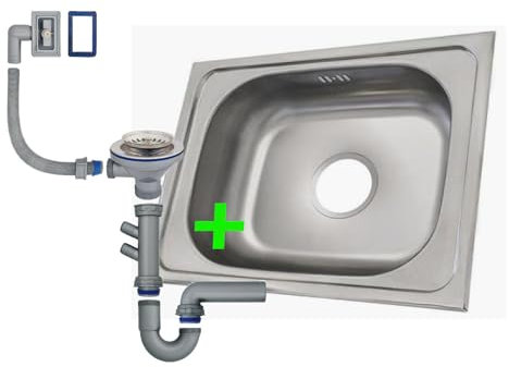 Edelstahlspüle Edelstahl Einbauspüle Küchenspüle Spülbecken verschiedene Größen (40x50)