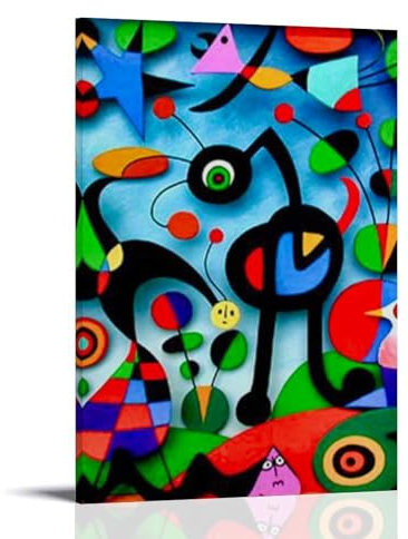 WANGLIDD Joan Miro Surrealismus-Poster Der Garten 1925 auf Leinwand, Wandkunst, dekorativ, Schlafzimmer, moderner Druck, Bild, Kunstwerke, Rahmen, 30 x 45 cm