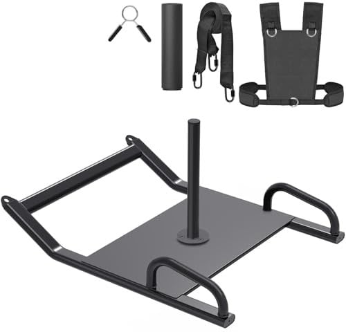 BeneLabel Gewichtsschlitten, Gewicht Schlitten Training Pull Push Sportliche Übung Ausrüstung für Fitness Krafttraining Geschwindigkeit Stärke Verbesserung mit Widerstand Gurtzeug, Vertikale Griff