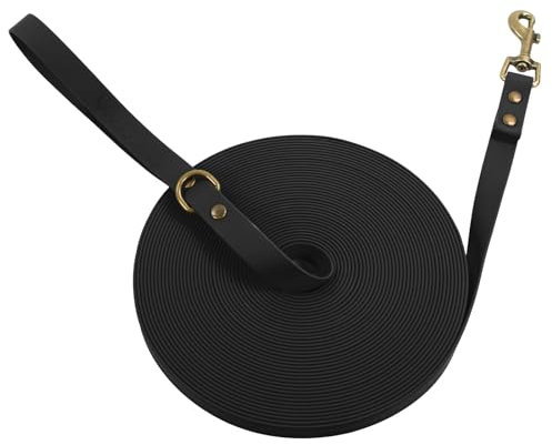 Wisedog Schleppleine für Hunde,Robuste, Wasserabweisende Lange Hundeleine Übungsleine für Hunde Schwarz 5m