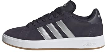 adidas Damen Grand Court Base 00s Shoes, Black/Matte Silver/Cloud White, 39 1/3 EU