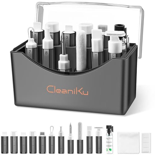 Cleaning Kit for iPhone CleaniKu Phone Cleaner - Charging Port Cleaning Tool, Multi-Tool Phone Repair Restore with Speaker Cover, USB C Cleaning Kit for Lightning Cables,Connectors,Speakers