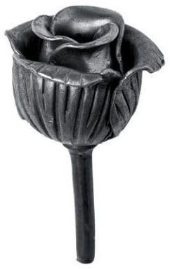 LogistSystem Rose schmiedeeisen Zierblume aus Stahl, Gartendeko, Rose aus Metall Gartendeko Wohnungsdeko Weihnachtsdeko Outdoor Metall Stahl wetterfest Garten Grabschmuck 50.101