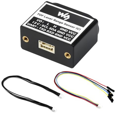 Waveshare TOF Laser Range Sensor (C), UART / I2C / IO Communication Support, Long Range, Short Blind Zone, Stable/Accurate/Sensitive, Indoor/Outdoor