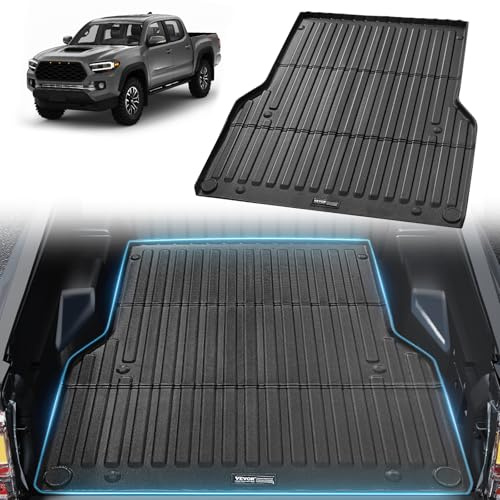 VEVOR Truck Bed Mat, Compatible with 2005-2023 Toyota Tacoma, TPE Truck Bed Liner Mat Fits for 5 FT Bed, Thick and Heavy-Duty Bed Mat Car Accessories for All-Weather Protection, Prevent Slipping