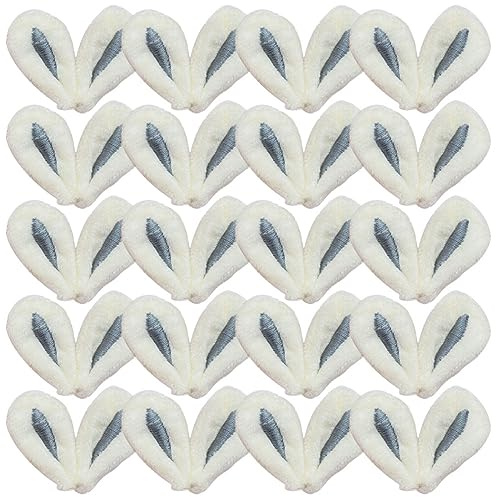 COLLBATH 30 Stück Filz Hasenohren Anhänger Haarspange Dekoration Zubehör Zum Basteln Von Haarspangen Und Diy Haaraccessoires