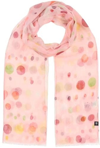 FRAAS Damen Schal mit bunten Punkten - 50 x 180 cm - nachhaltig aus recyceltem Polyester - Perfekt für den Sommer - Sustainability Edition Blossom