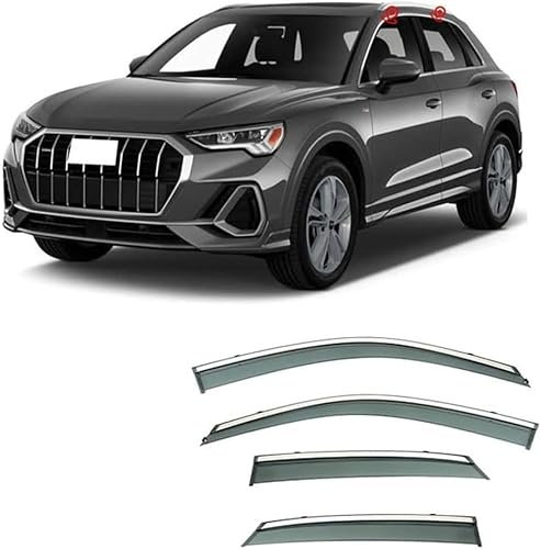 IACNAY Auto Windabweiser für Audi Q3 2011-2023, Windabweiser Regenabweiser Luftabweiser Seitenscheiben Regenschutz Regenabweise Windabweiser